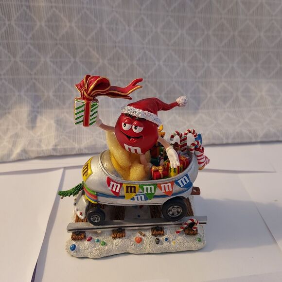 M&M's Danbury Mint Holiday Express YULETIDE FLYER 5 Piece Christmas Train Set - Picture 11 of 16